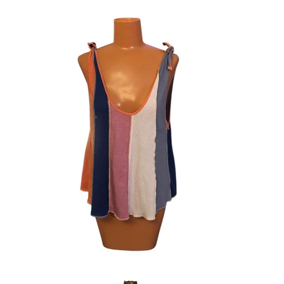 Free People Tops - Free People Multicolor Striped Tank Top